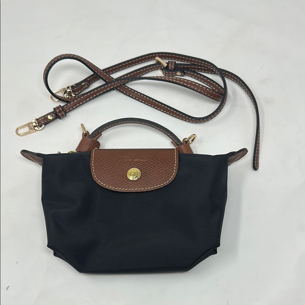Longchamp LE PLIAGE ORIGINAL POUCH WITH HANDLE black with detachable straps